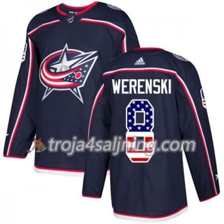 Blue Jackets tröja Zach Werenski 8 Adidas 2017-2018 Marinblå USA Flag Fashion Authentic - NHL Tröjor Herr Blue Jackets tröja Zach Werenski 8 Adidas 2017-2018 Marinblå USA Flag Fashion Authentic - NHL Tröjor Herr